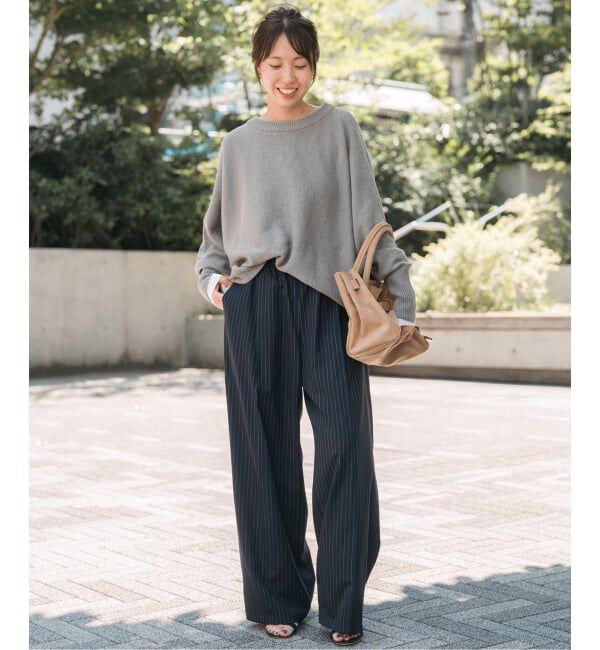 Spick and Span「《WEB限定 / 追加》 バルキーヤーンドルマンロングリブニット」|ニット・セーター|