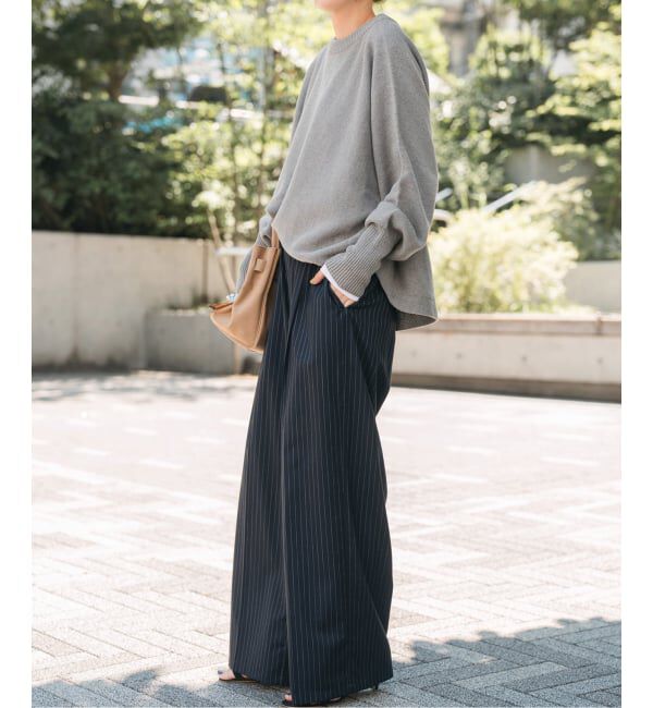 Spick and Span「《WEB限定 / 追加》 バルキーヤーンドルマンロングリブニット」|ニット・セーター|