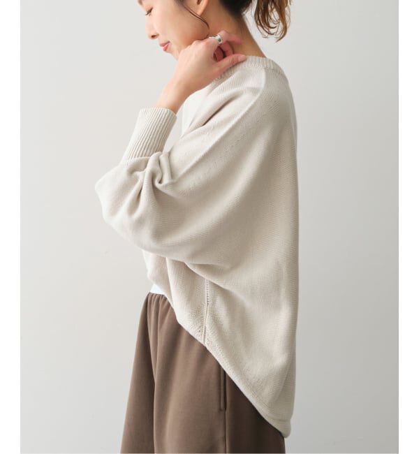 Spick and Span「《WEB限定 / 追加》 バルキーヤーンドルマンロングリブニット」|ニット・セーター|