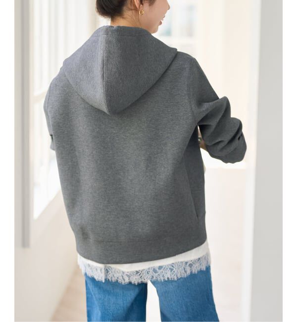 Spick and Span「《追加4》ストレッチジップフードパーカー」|パーカー|