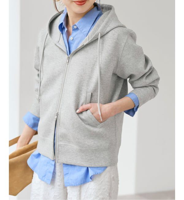 Spick and Span「《追加4》ストレッチジップフードパーカー」|パーカー|