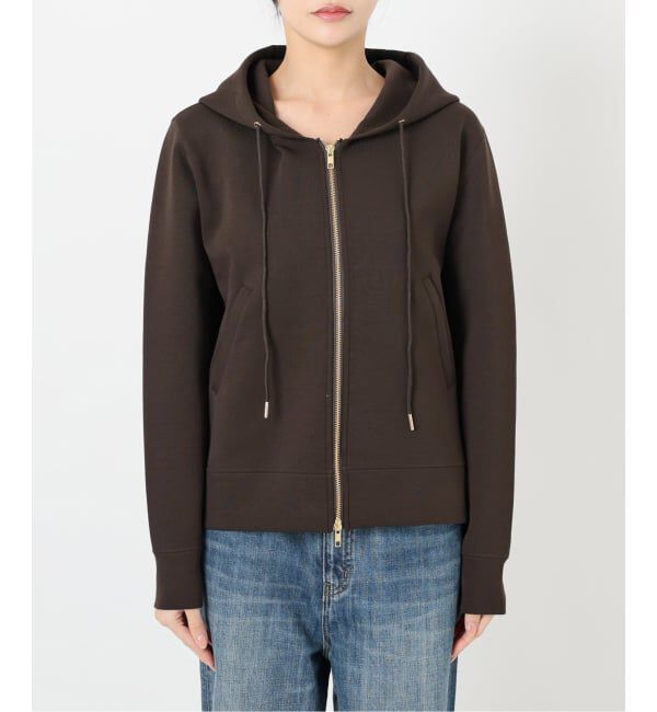 Spick and Span「《追加4》ストレッチジップフードパーカー」|パーカー|