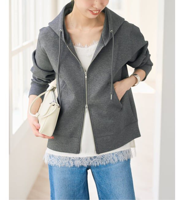 Spick and Span「《追加4》ストレッチジップフードパーカー」|パーカー|