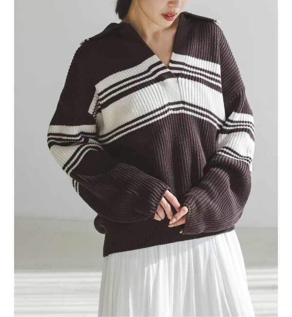 NOBLE「《NOBLE別注》Venit/ヴェニット ランダムボーダーニット」|ニット・セーター|