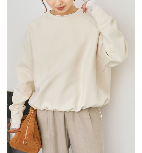 Spick and Span「《新色有り / 追加》ダンボールヘムギャザープルオーバー」|Tシャツ・カットソー|