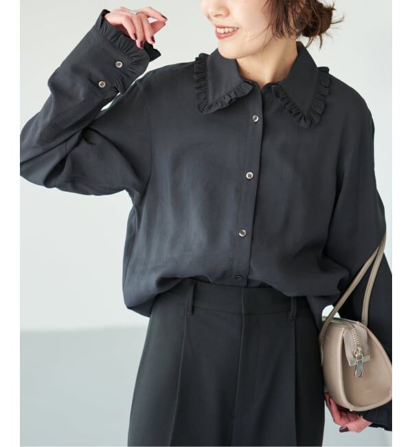 Spick and Span「《WEB限定 / 追加》フリルカラーブラウス」|シャツ・ブラウス|