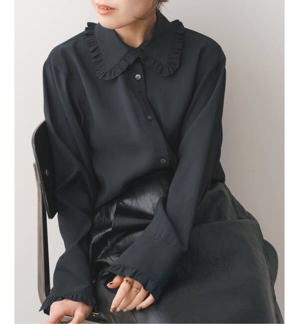 Spick and Span「《WEB限定 / 追加》フリルカラーブラウス」|シャツ・ブラウス|