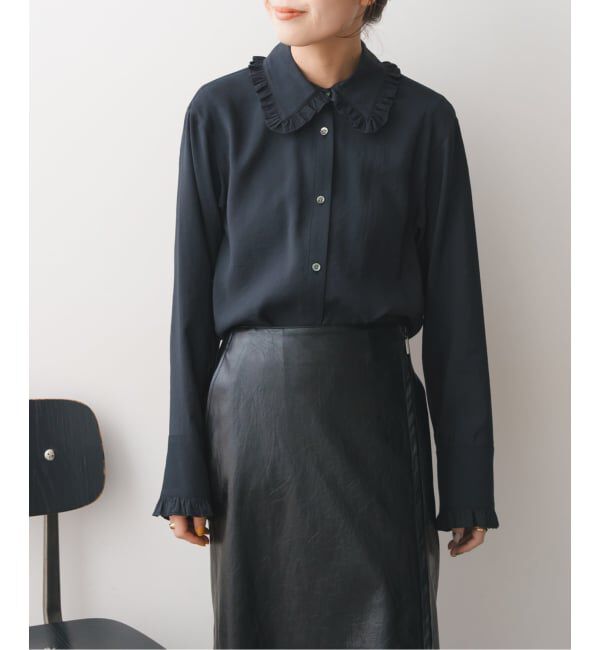 Spick and Span「《WEB限定 / 追加》フリルカラーブラウス」|シャツ・ブラウス|