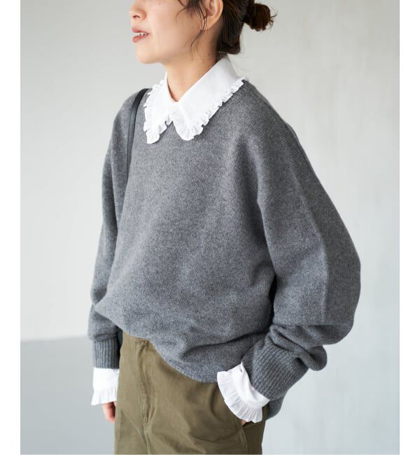 Spick and Span「《WEB限定 / 追加》フリルカラーブラウス」|シャツ・ブラウス|