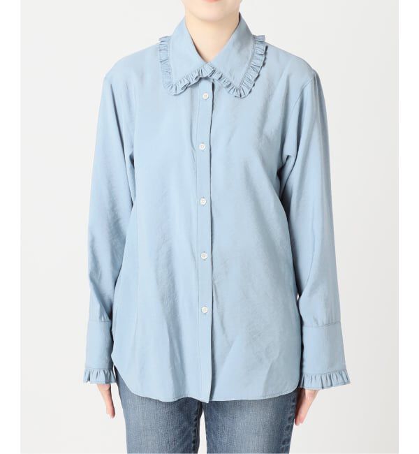 Spick and Span「《WEB限定 / 追加》フリルカラーブラウス」|シャツ・ブラウス|