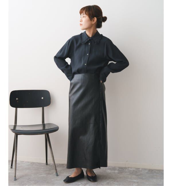 Spick and Span「《WEB限定 / 追加》フリルカラーブラウス」|シャツ・ブラウス|