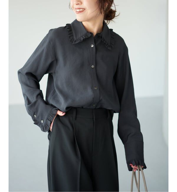 Spick and Span「《WEB限定 / 追加》フリルカラーブラウス」|シャツ・ブラウス|