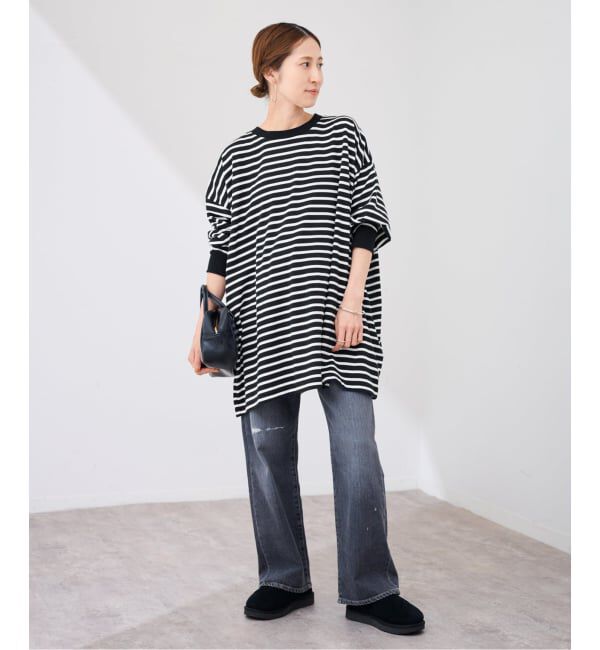 FRAMeWORK「≪追加≫ONIT/オニット 別注OVERSIZE BORDER LS」|Tシャツ・カットソー|