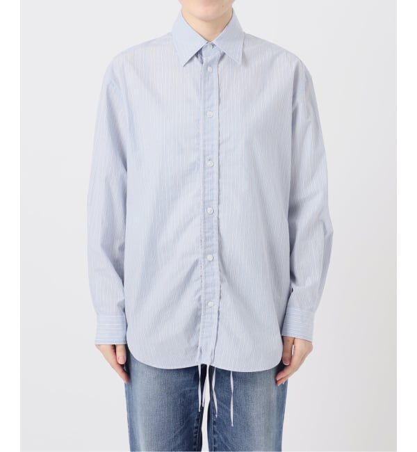 Glyph「《一部店舗+WEB限定》Glyph Stripe Gathered String Shirt」|シャツ・ブラウス|