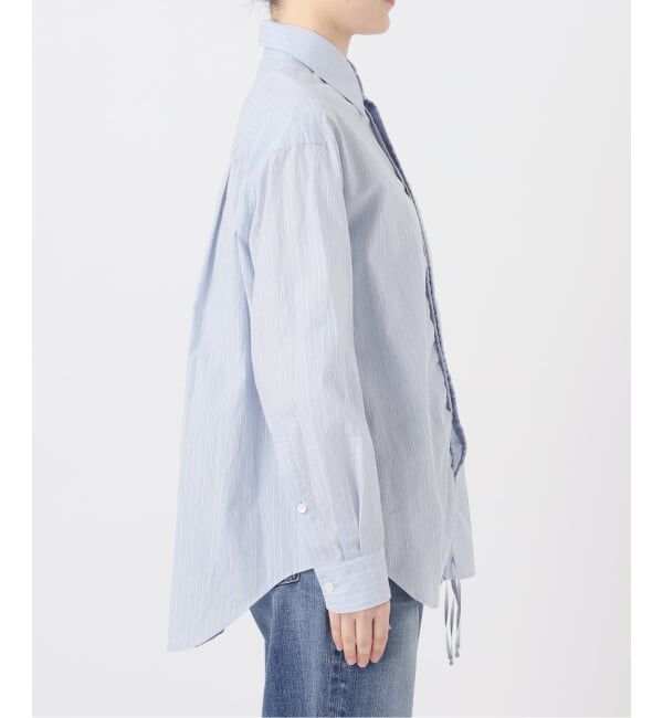 Glyph「《一部店舗+WEB限定》Glyph Stripe Gathered String Shirt」|シャツ・ブラウス|
