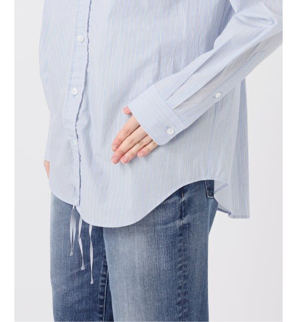 Glyph「《一部店舗+WEB限定》Glyph Stripe Gathered String Shirt」|シャツ・ブラウス|