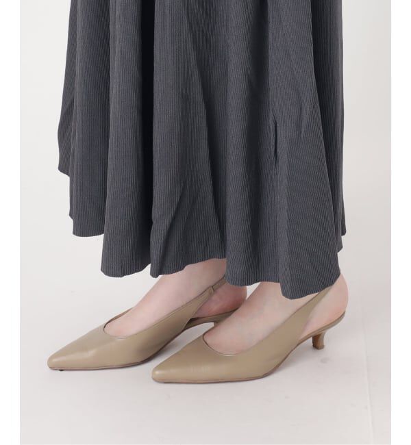 NOBLE「《予約》デコルテネックフィット&フレアニットワンピース」|ワンピース|