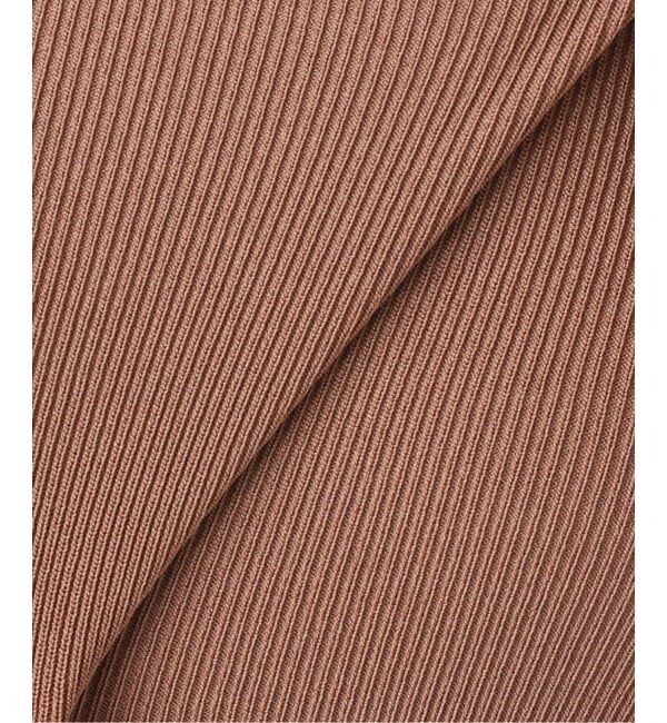 NOBLE「《予約》デコルテネックフィット&フレアニットワンピース」|ワンピース|