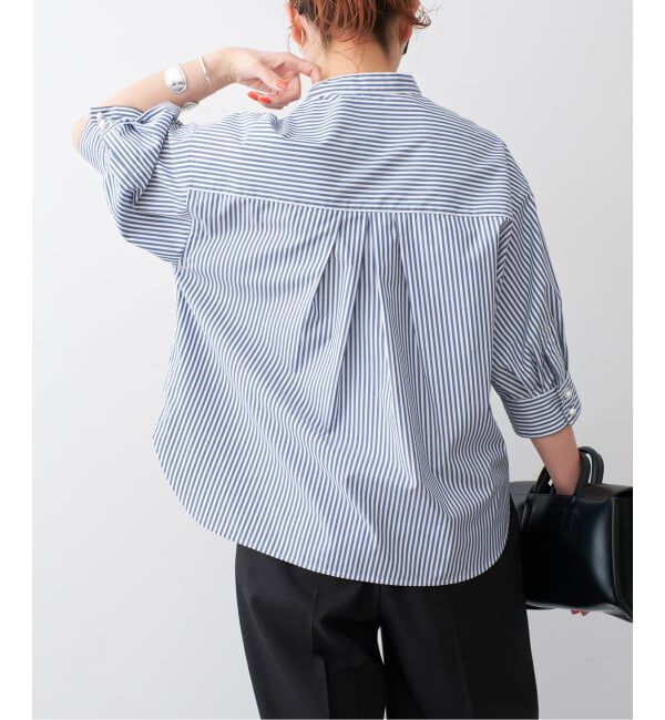 Spick and Span「《WEB限定 / 追加予約》パールボタンギャザースリーブシャツ」|シャツ・ブラウス|