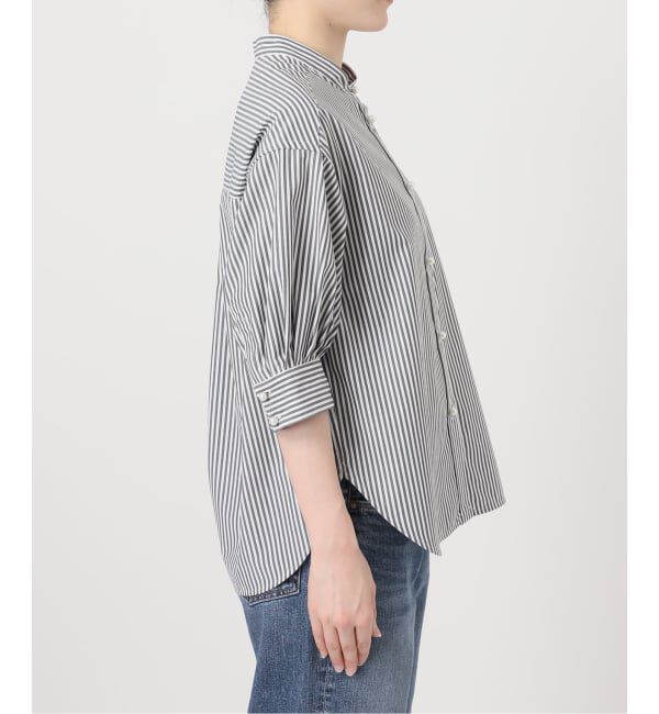 Spick and Span「《WEB限定 / 追加予約》パールボタンギャザースリーブシャツ」|シャツ・ブラウス|