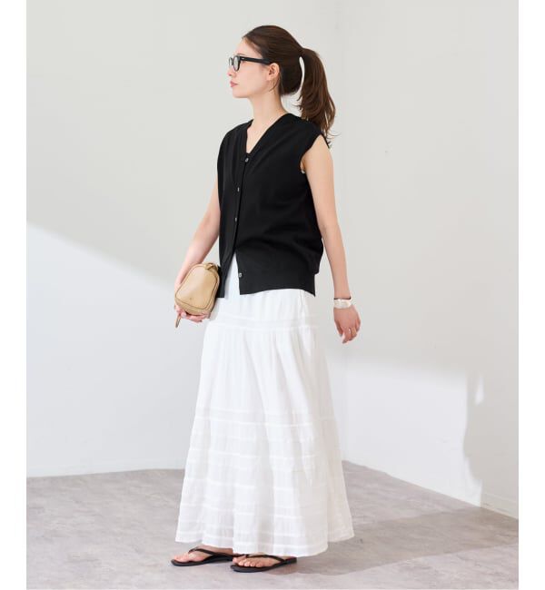 FRAMeWORK「≪予約≫シルク混綿麻ノースリーブ2WAYカーディガン」|カーディガン|