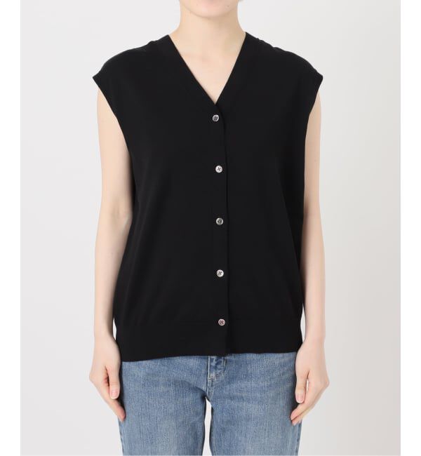 FRAMeWORK「≪予約≫シルク混綿麻ノースリーブ2WAYカーディガン」|カーディガン|