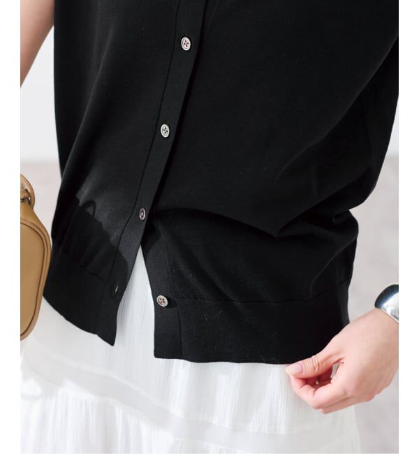 FRAMeWORK「≪予約≫シルク混綿麻ノースリーブ2WAYカーディガン」|カーディガン|