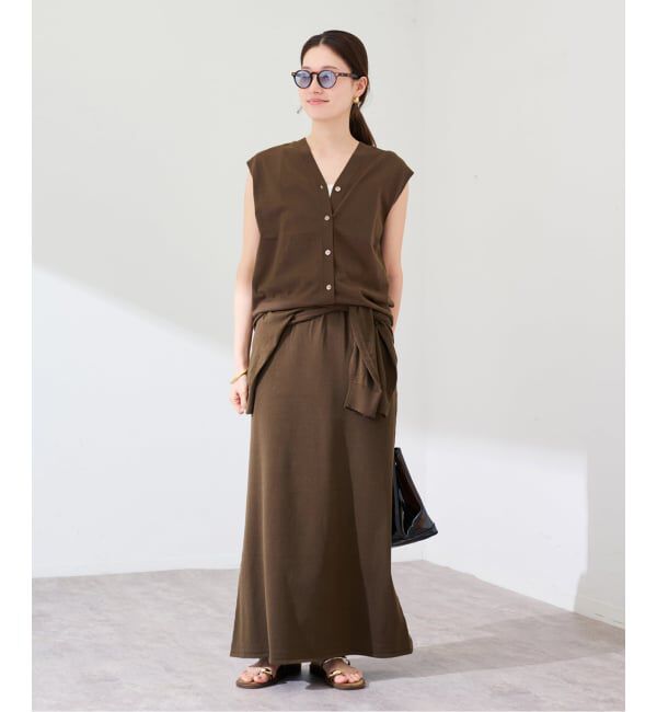 FRAMeWORK「≪予約≫シルク混綿麻ノースリーブ2WAYカーディガン」|カーディガン|