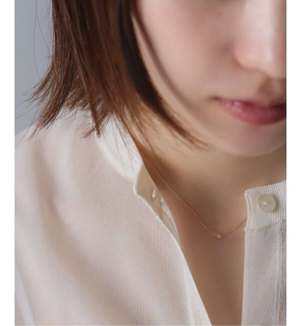 Lilas by Spick&Span「《予約》ダブルホールダイヤネックレス K18」|ネックレス|