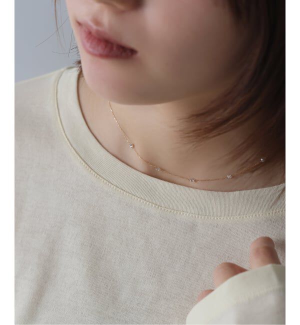 Lilas by Spick&Span「《予約》ダブルホールダイヤ5Pネックレス K18」|ネックレス|ゴールド