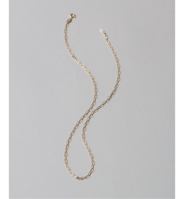 Lilas by Spick&Span「《予約》ダブルホールダイヤペーパークリップチェーンネックレス K18」|ネックレス|