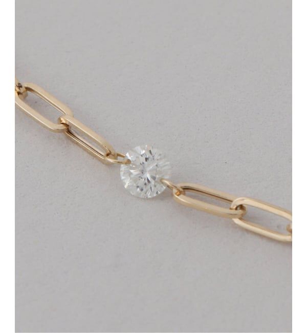 Lilas by Spick&Span「《予約》ダブルホールダイヤペーパークリップチェーンネックレス K18」|ネックレス|