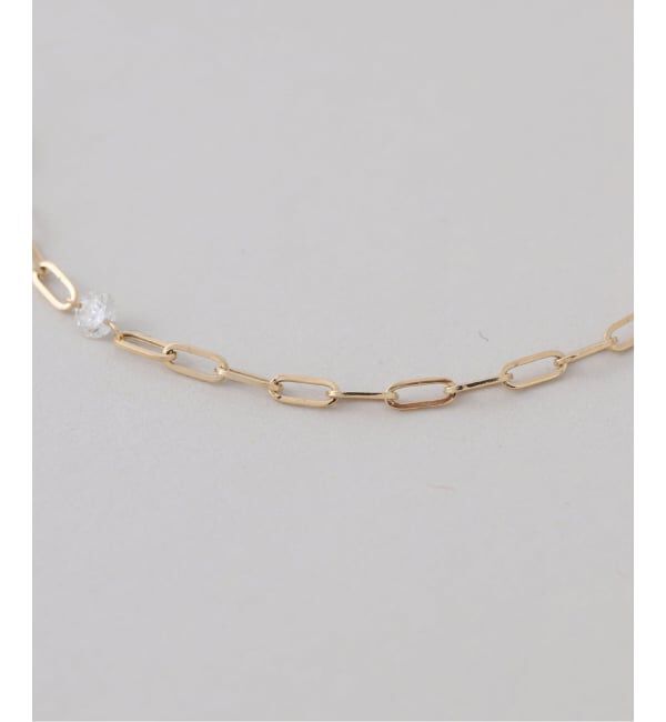 Lilas by Spick&Span「《予約》ダブルホールダイヤペーパークリップチェーンブレスレット K18」|ブレスレット・バングル|