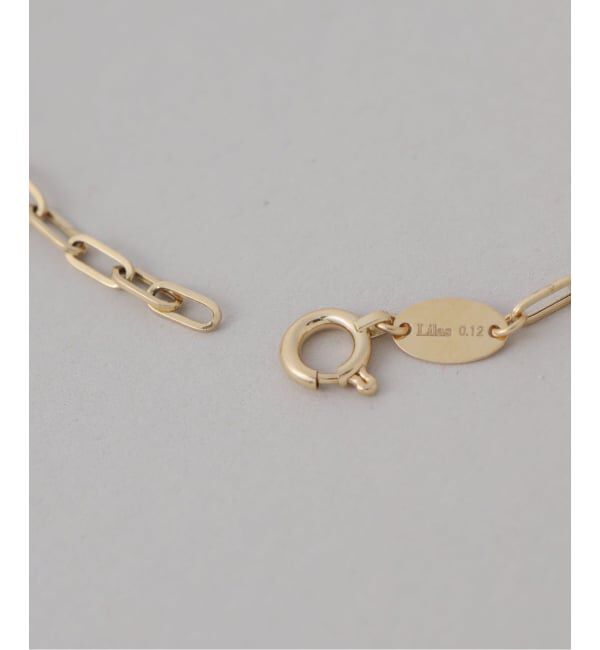 Lilas by Spick&Span「《予約》ダブルホールダイヤペーパークリップチェーンブレスレット K18」|ブレスレット・バングル|