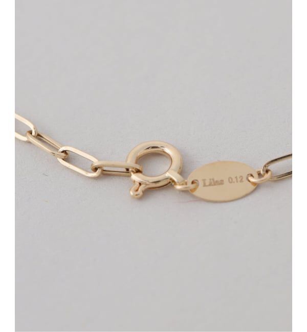 Lilas by Spick&Span「《予約》ダブルホールダイヤペーパークリップチェーンブレスレット K18」|ブレスレット・バングル|