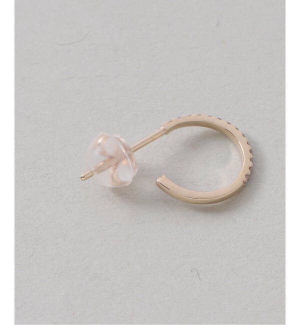Lilas by Spick&Span「《予約》スモールフープダイヤピアス K10（両耳）」|ピアス|