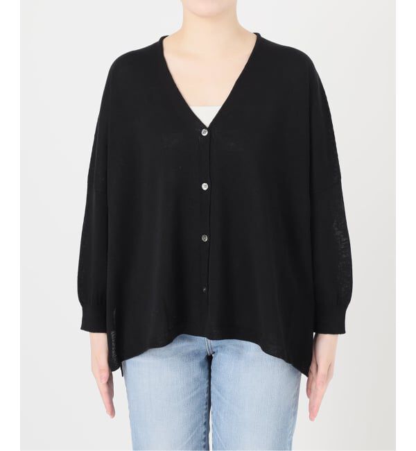 Spick and Span「《新色有り / 追加予約》コットンリネンギマオーバーサイズカーディガン」|カーディガン|