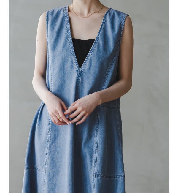NOBLE「《予約》デニム2wayフレアワンピース」|ワンピース|