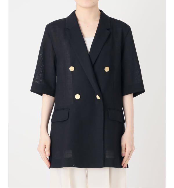 NOBLE「《予約・セットアップ対応》ドンゴロスハーフスリーブジャケット」|テーラードジャケット|