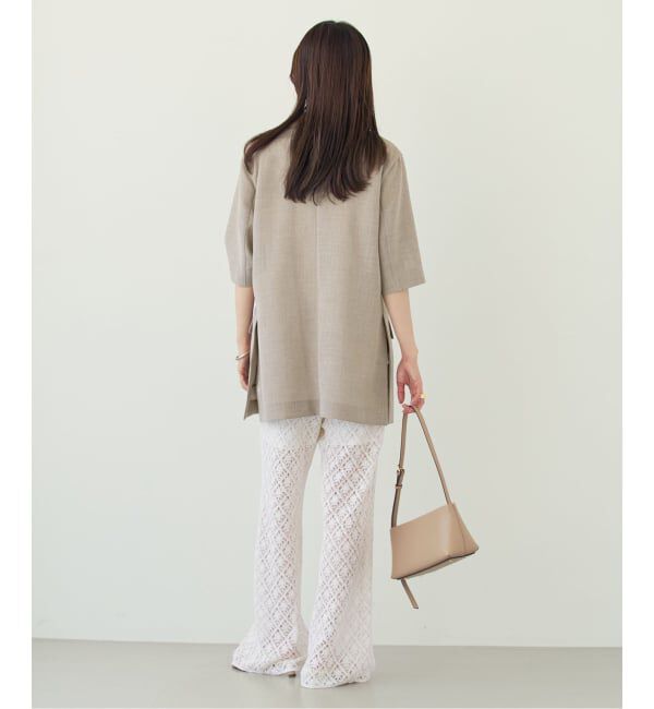 NOBLE「《予約・セットアップ対応》ドンゴロスハーフスリーブジャケット」|テーラードジャケット|