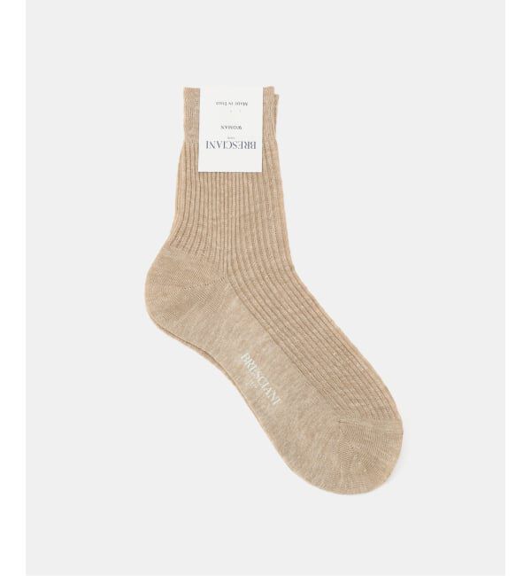FRAMeWORK「BRESCIANI LINEN MIX SOCKS」|ソックス|ベージュ