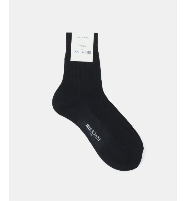 FRAMeWORK「BRESCIANI LINEN MIX SOCKS」|ソックス|ネイビー