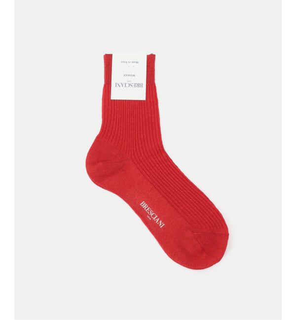 FRAMeWORK「BRESCIANI LINEN MIX SOCKS」|ソックス|レッド
