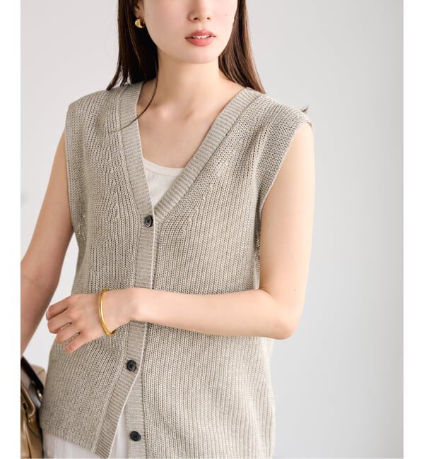 FRAMeWORK「≪WEB限定 / 追加予約≫ウォッシャブルPLリネン混2WAYニット 2」|ニット・セーター|