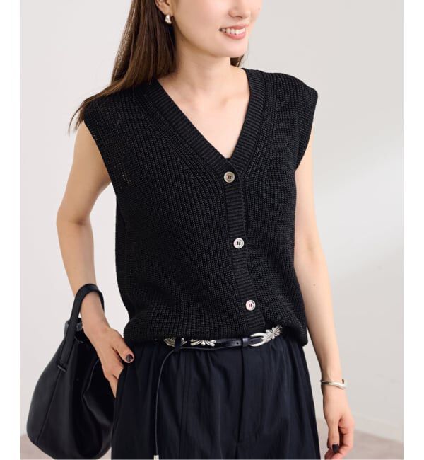 FRAMeWORK「≪WEB限定 / 追加予約≫ウォッシャブルPLリネン混2WAYニット 2」|ニット・セーター|