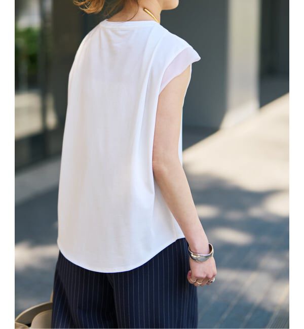 Spick and Span「《予約》オーガンジーコンビルーズプルオーバー」|Tシャツ・カットソー|