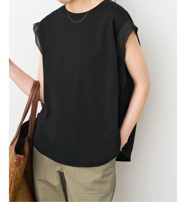 Spick and Span「《予約》オーガンジーコンビルーズプルオーバー」|Tシャツ・カットソー|