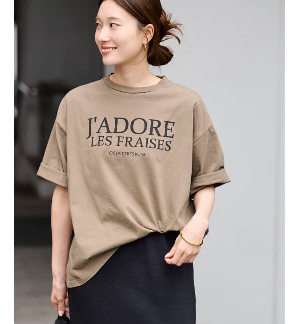 FRAMeWORK「≪WEB限定 / 追加予約≫フレンチロゴTシャツ 2」|Tシャツ・カットソー|ブラウン D