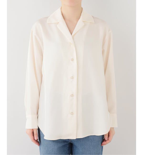  「【洗える】ツイル開襟シャツ」|シャツ・ブラウス|