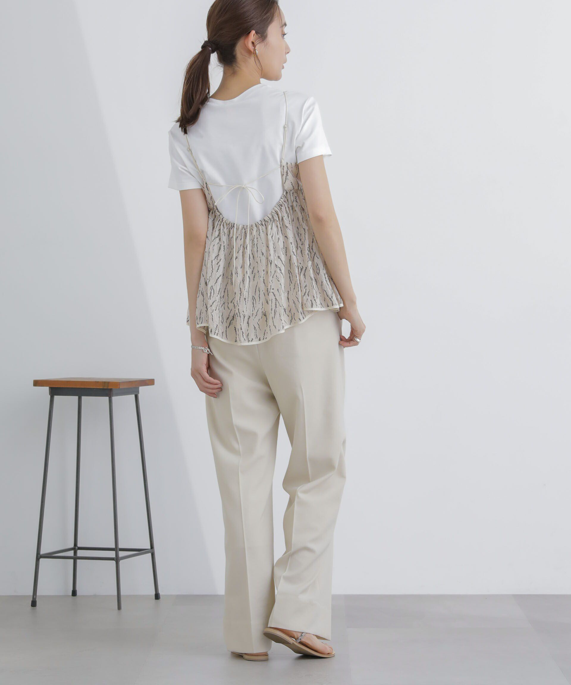 nano･universe「サイドボタンワイドパンツ(セットアップ対応)」|その他|